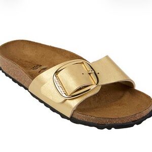 Birkenstock Metallic Gold Madrid Single-Band Slide